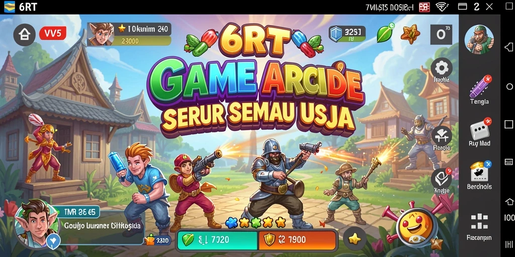 Screenshot utama 6RT menampilkan gameplay Arcade yang seru dan menantang.