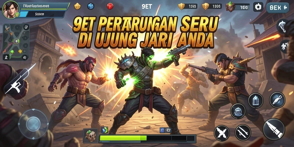 Gameplay seru dalam pertarungan menghibur di 9ET.