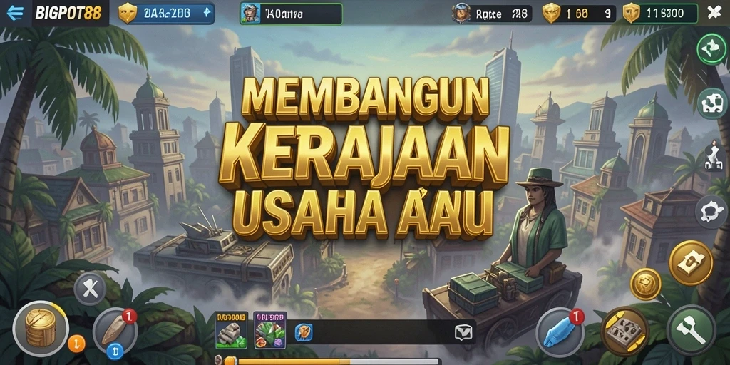Tampilan gameplay BIGPOT88 yang menawan dalam mengelola usaha Tycoon.