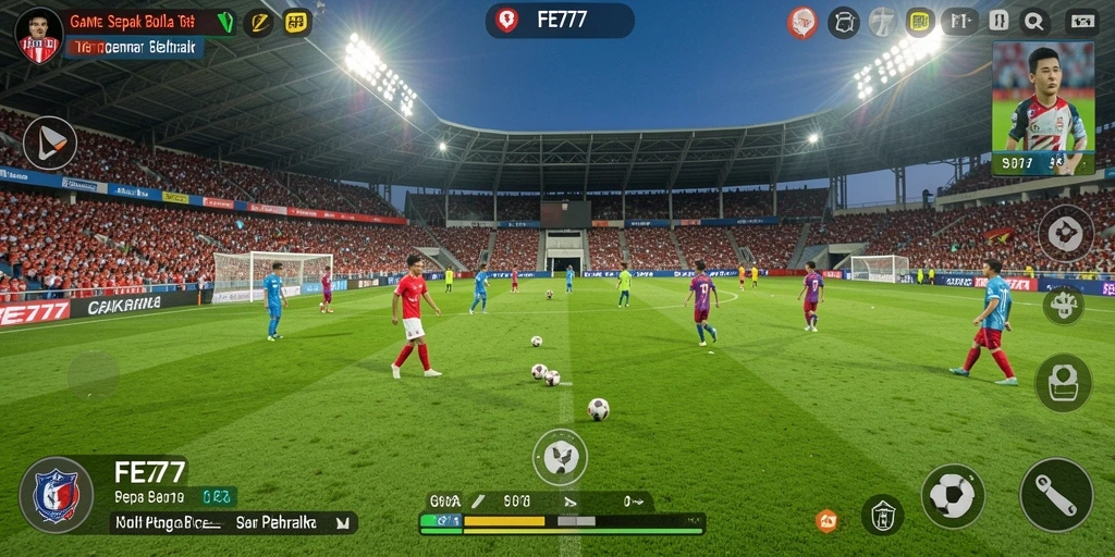Tampilan gameplay FE777 dengan grafis sepak bola yang menakjubkan.