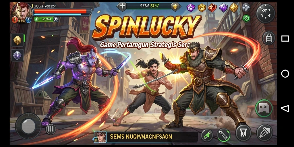 Tampilan menarik dari gameplay SPINLUCKY dengan aksi SLG yang mendebarkan.